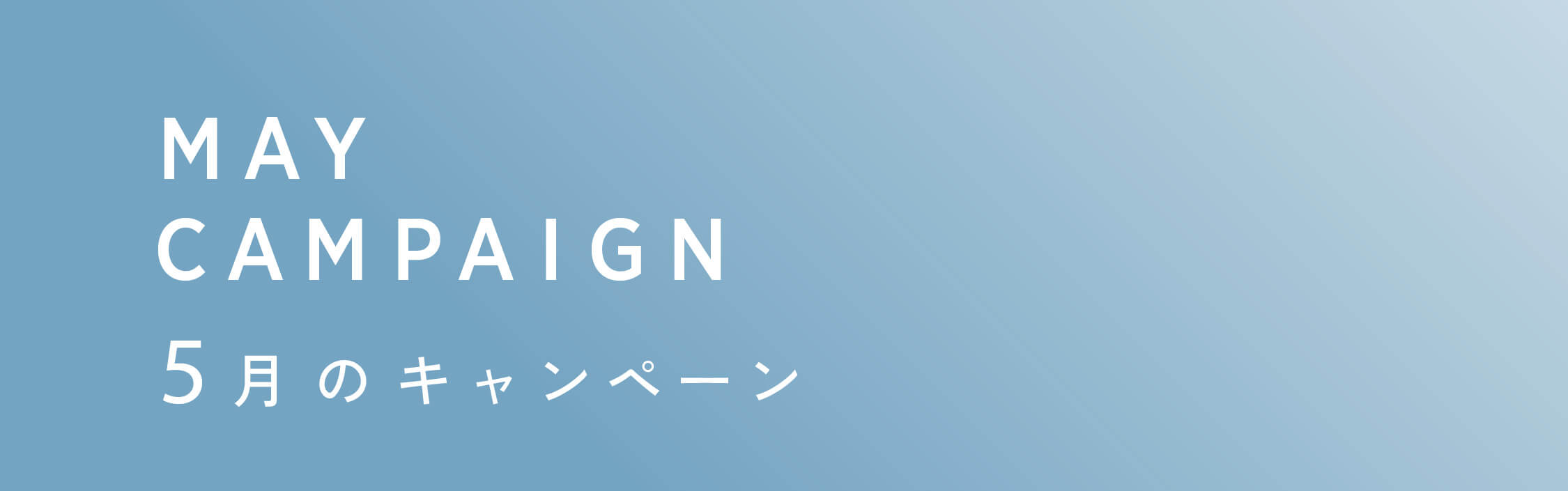 5月のキャンペーン