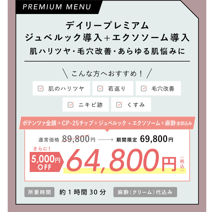 ポテンツァ CP-25 ドラッグデリバリー デイリープレミアム ジュベルック エクソソーム導入 64,800円