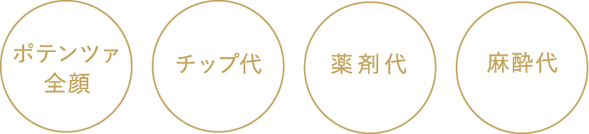 ポテンツァ全顔・チップ代・薬剤代・麻酔代