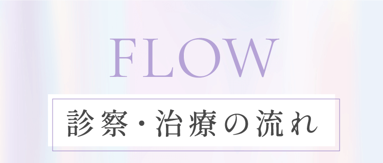 FLOW 診察・治療の流れ