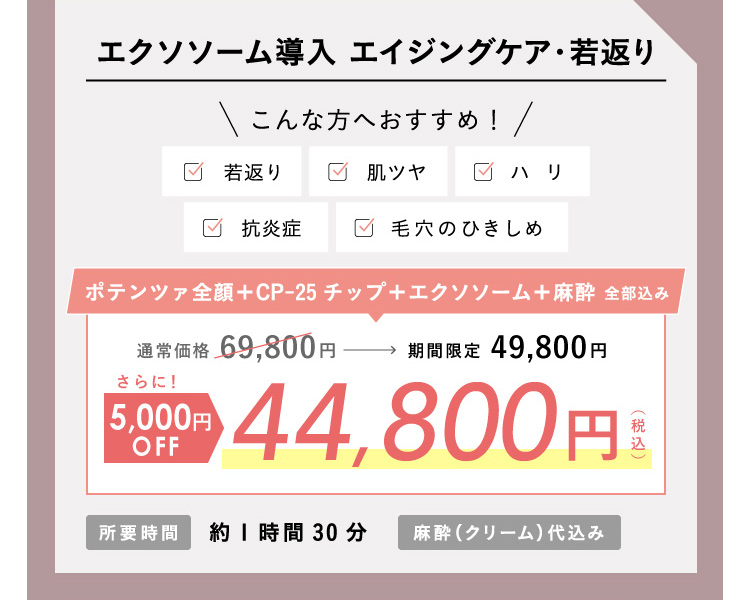 ポテンツァ CP-25 ドラッグデリバリー エクソソーム導入 44,800円