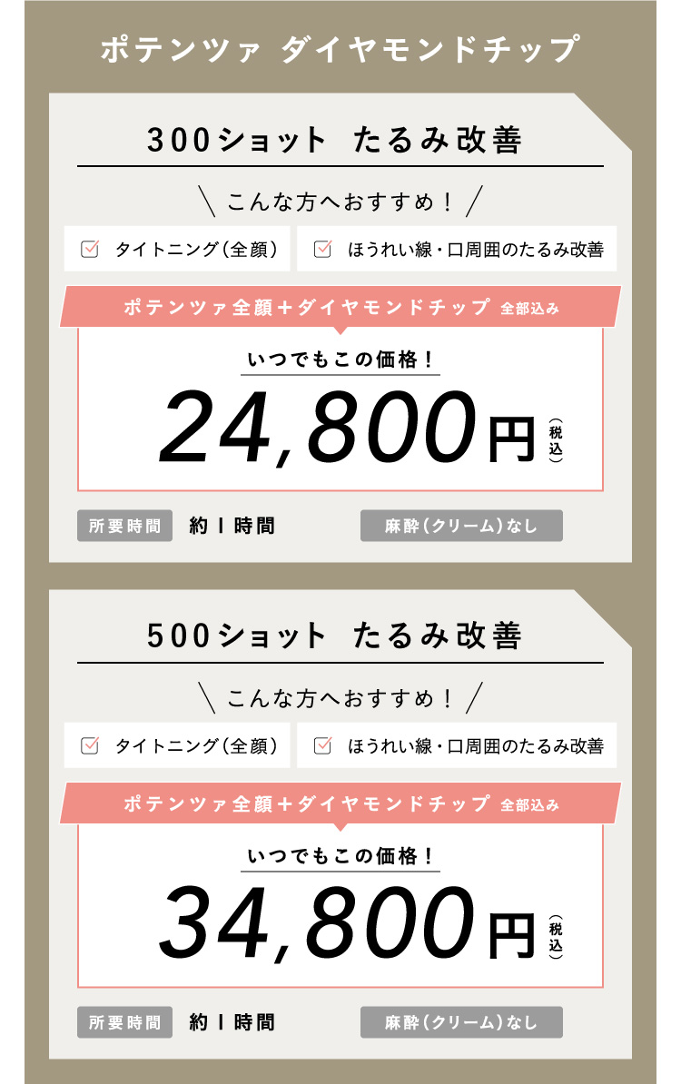 ポテンツァ ダイヤモンドチップ 19,800円〜